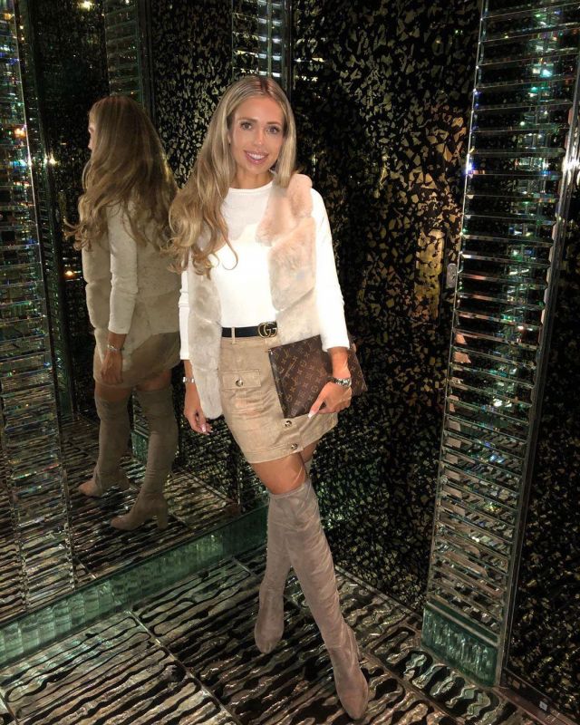 Fur Pan­elled Gilet of Chloe Holland on the Instagram account @chloe_lauren_xx