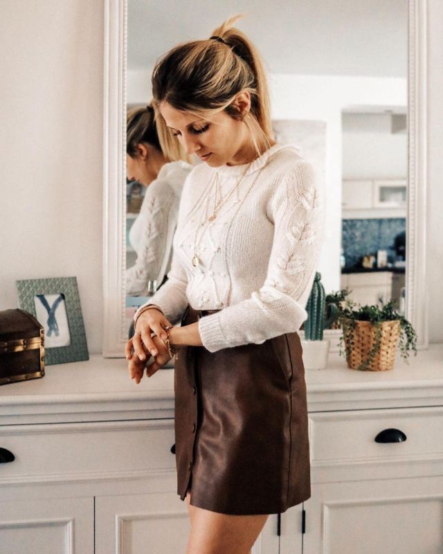 Skirt brown worn by Mary on the account Instagram of @healthylifemary