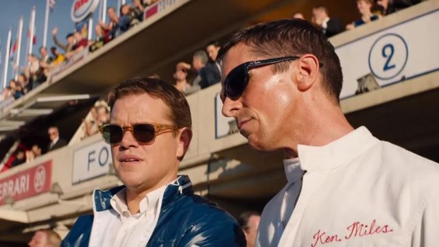 Oliver Peoples sunglasses worn by Carroll Shelby (Matt Damon) in the movie Le Mans 66