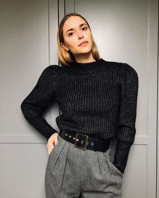 The sweater worn by Pernille Teisbæk on the Instagram account @pernilleteisbaek