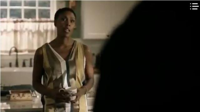 Brunello Cucinelli Yel­low Sleeve­less Top worn by Lynn Pierce (Christine Adams) in Black Lightning Season03 Episode06