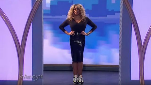 Commando Faux Patent Leather Midi Skirt worn by Wendy Williams on The Wendy  Williams Show November 19, 2019 | Spotern