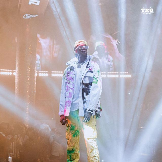 Palm Angels tie-dye army trousers worn by 2 Chainz on his Instagram account @2chainz