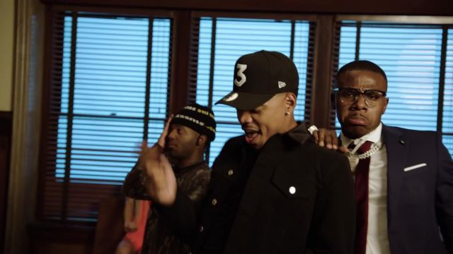 Snapback cap 3 reach by Chance The Rapper in Chance the Rapper ft. MadeinTYO & DaBaby - Hot Shower (Official Video)