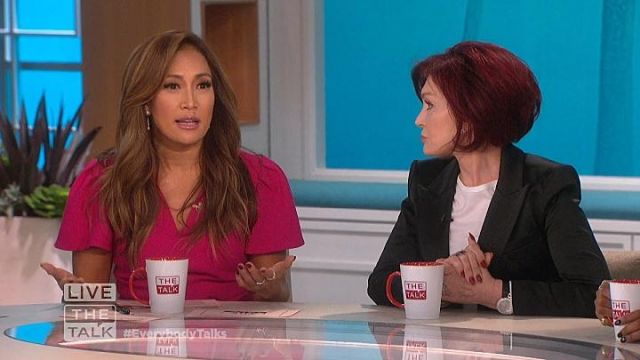 Veronica beard Dick­ey Dou­ble Breast­ed Blaz­er worn by Sharon Osbourne on The Talk November 19, 2019