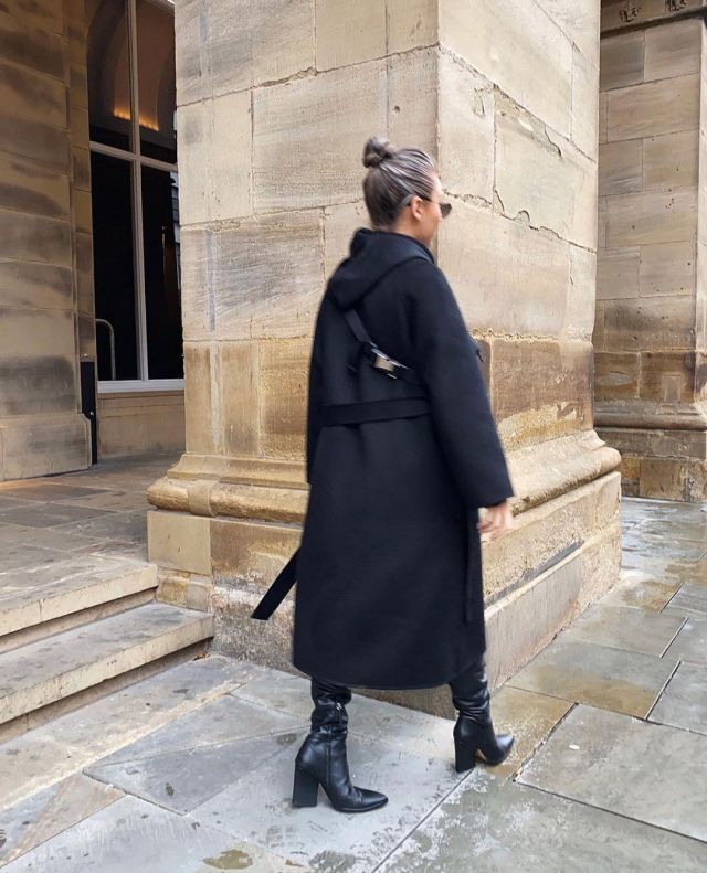 Leather Black Boots of Natalia Kurda on the Instagram account @nataliakurda