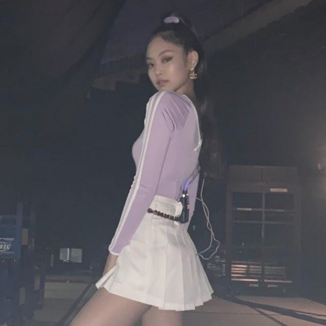 The White Skirt Pleated Jennie Kim On The Account Instagram Of