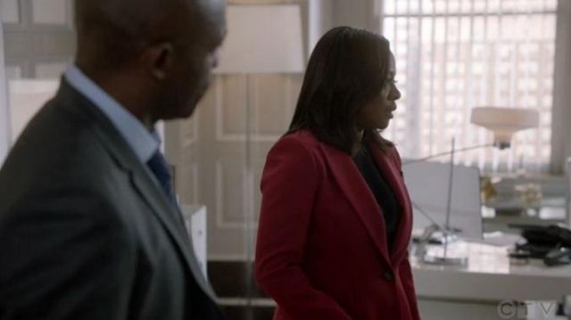 Alexander McQueen Red Blazer worn by Annalise Keating (Viola Davis) in How to Get Away with Murder Season 06 Episode 08