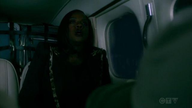 Dolce & Gabbana Leopard Print Trim Blazer usado por Annalise Keating (Viola Davis) en How to Get Away with Murder Temporada 06 Episodio 09