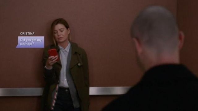 Thom Brown Grey Cardigan With Stripe Trim worn by Dr. Meredith Grey (Ellen Pompeo) in Grey's Anatomy Season 16 Episode 09
