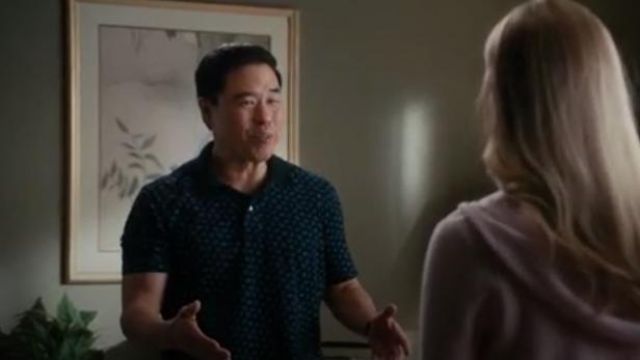 Brooks Brothers Blue Original Fit Printed Paisley Polo Shirt worn by Louis Huang (Randall Park) in Fresh Off the Boat Season 6 Episode 8