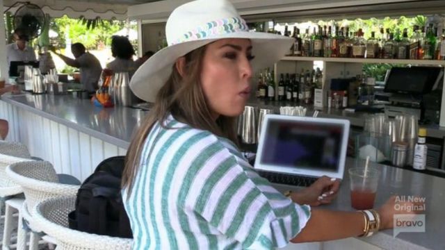 Jaunt The Aleria Multi Colored Panama Hat worn by Kelly Dodd in The Real Housewives of Orange County Season 14 Episode 17