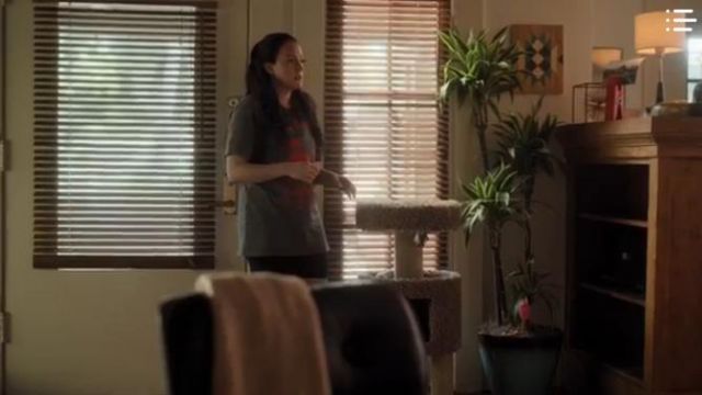 Bravado Grey Print Tshirt worn by Jules Wiley (Kat Dennings) in Dollface Season01 Episode02