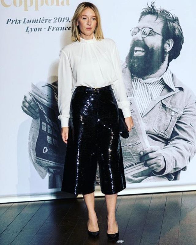 Pantalon en vinyl de Ludivine Sagnier sur le compte Instagram de @ludivinesagnier