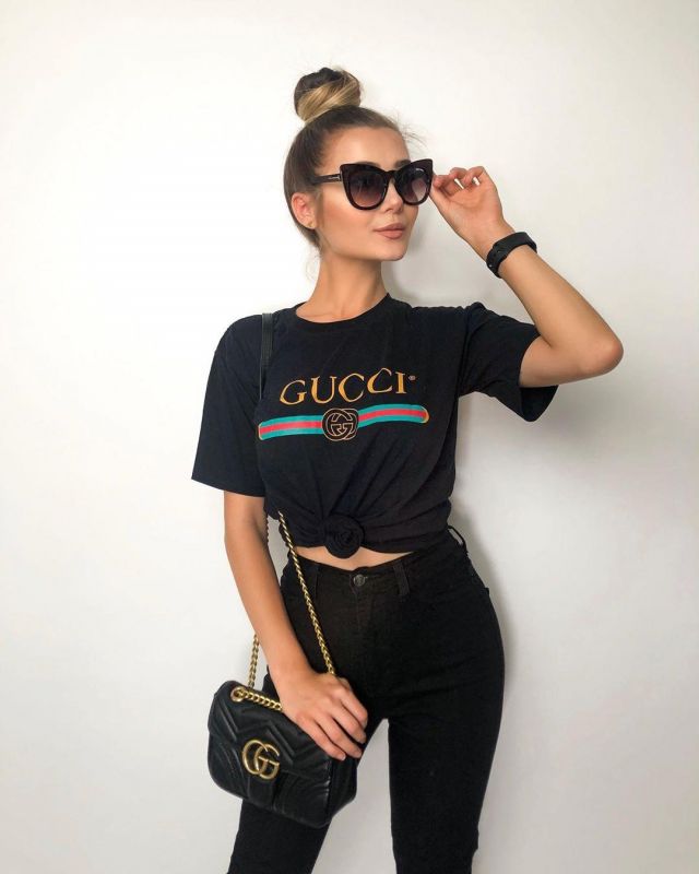 Gucci T-shirt with Gucci Logo of Roxi 