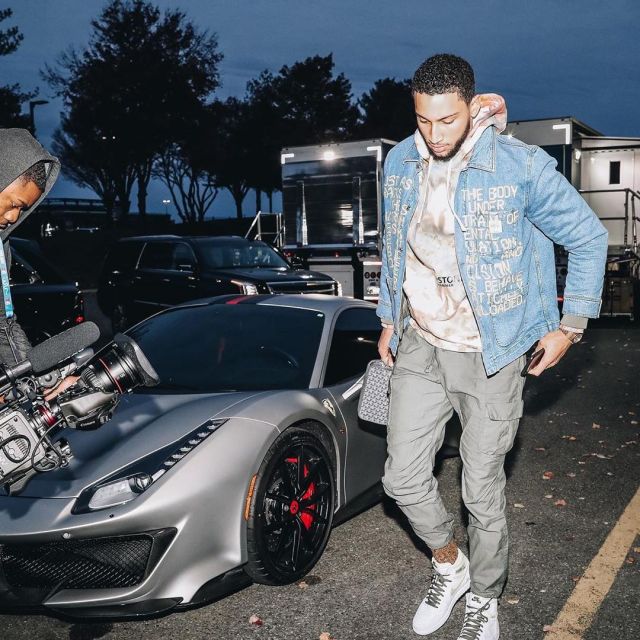 A.P.C. Denim Jacket worn by Ben Simmons on his Instagram account @bensimmons