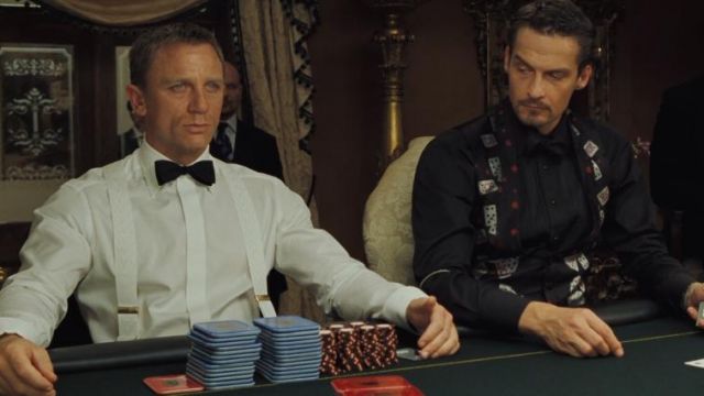Turnbull & Asser bow tie in black worn by James Bond (Daniel Craig) as seen in Casino Royale
