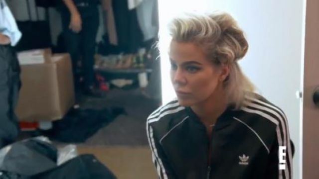 Adidas Black Sst Track Jacket Worn By Khloe Kardashian In Keeping