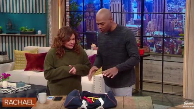 Frame Side Slit Mock Neck Sweater worn by Rachael Ray on Rachael Ray Show December 2, 2019
