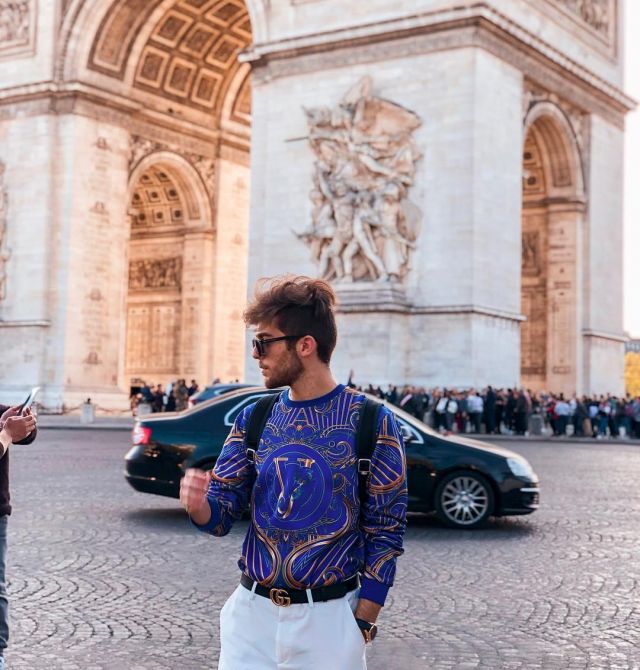 Gucci Belt of Domenico De Cunzolo on the Instagram account @domenicodecunzolo