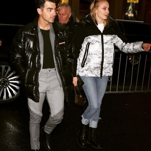 Black Anthem Jacket worn by Joe Jonas Attending a Showing of Hadestown on Broadway December 1, 2019