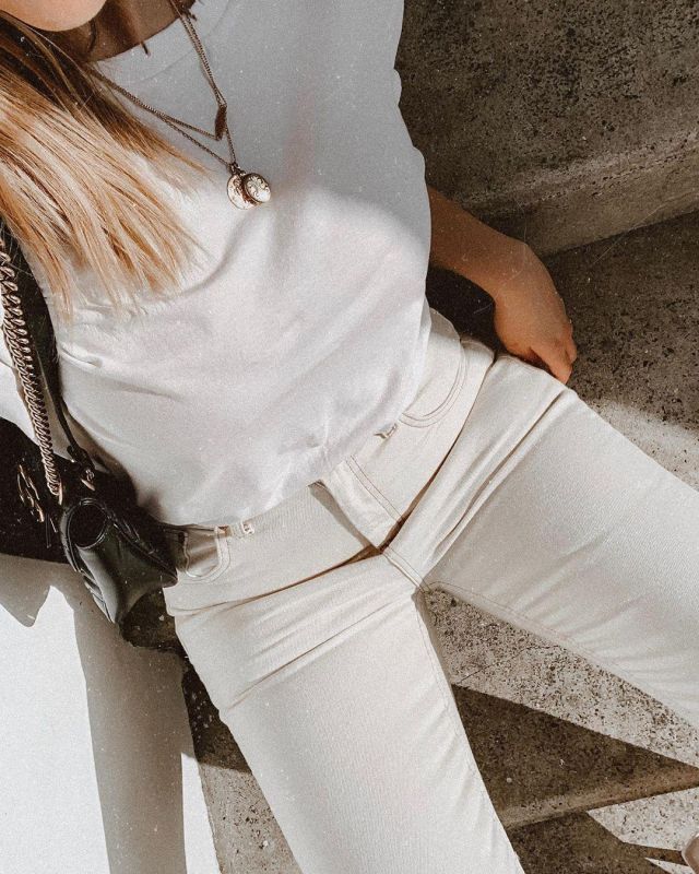 Beige Straight Pant of Alix on the Instagram account @icovetthee