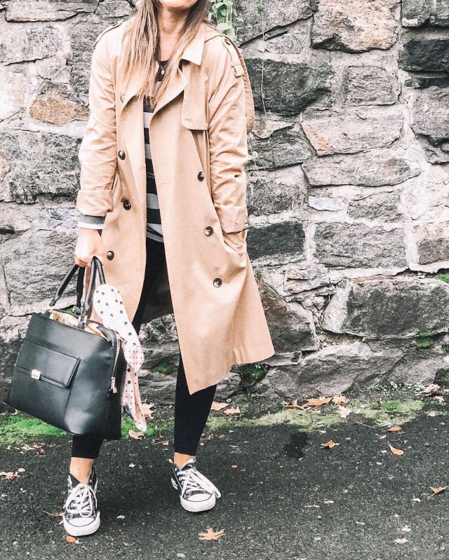 Abrigo marrón de María Lago en la cuenta de Instagram @marialago