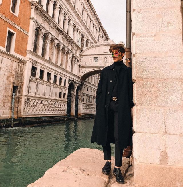 Gucci Belt of Domenico De Cunzolo on the Instagram account @domenicodecunzolo