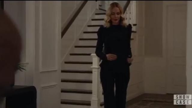 Derek Lam Geor­gia High Waist­ed Trouser worn by Laura Fine-Baker (Monet Mazur) in All American Season 2 Episode 8