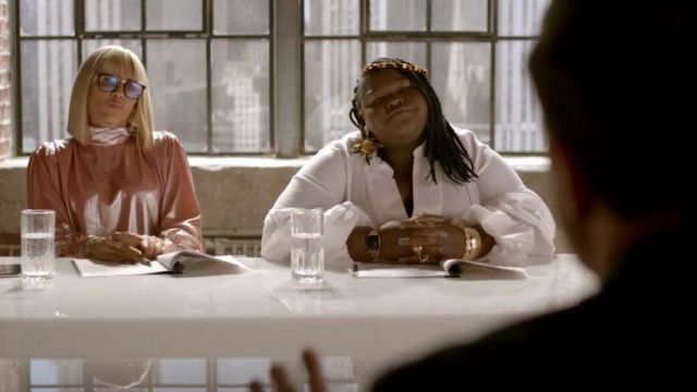 Eloquii Blanc Puff Sleeve Top porté par Becky (Gabourey Sidibe) dans l'Empire Saison 06 Episode 09
