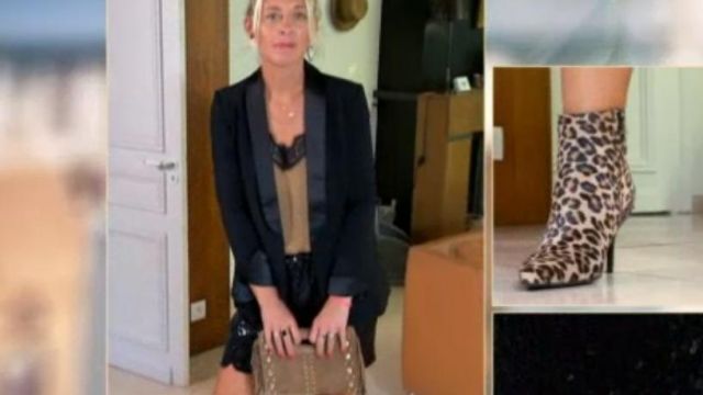 La jupe a sequins noirs que porte Céline dans Les reines du shopping du 4/12/2019