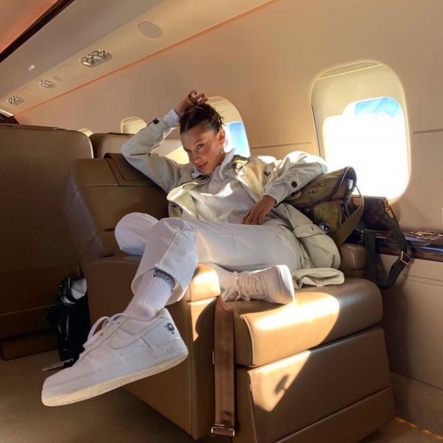 Nike Air Force 1 Low Roc A Fel­la worn by Bella Hadid Instagram ...