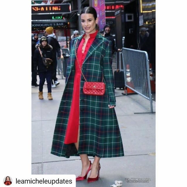 Novis The Lake Dress worn by Lea Michele Good Morning America December 5, 2019