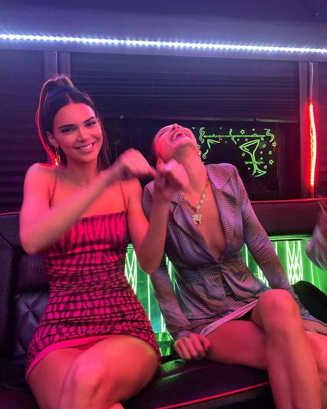 For Love & Lemons Duran Dress worn by Kendall Jenner Miami December 4, 2019