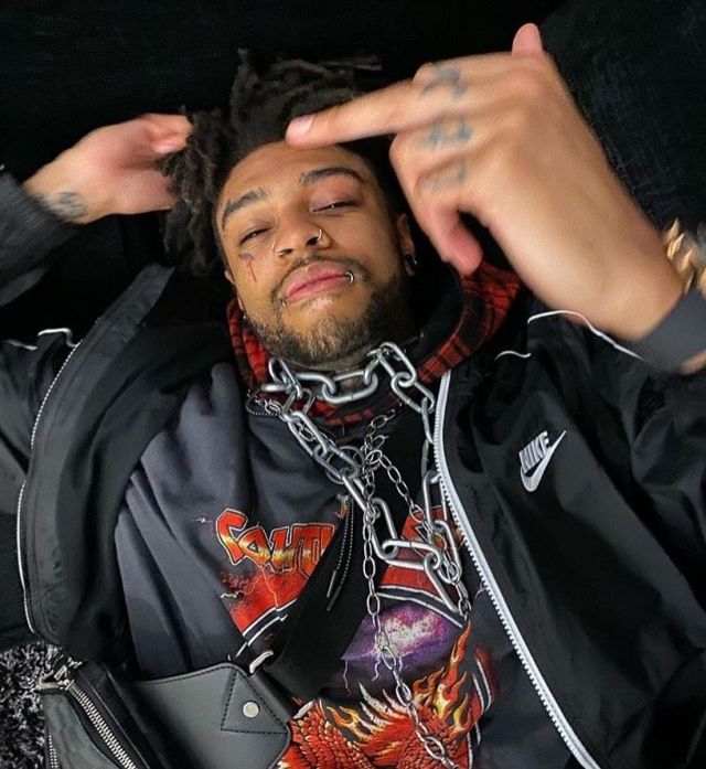 Titus Oversized Check Hoodie worn by scarlxrd