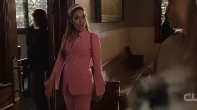 Rose Droite-Jambe Pantalon porté par Cristal Carrington (Daniella Alonso) dans la Dynastie Season03 Episode08