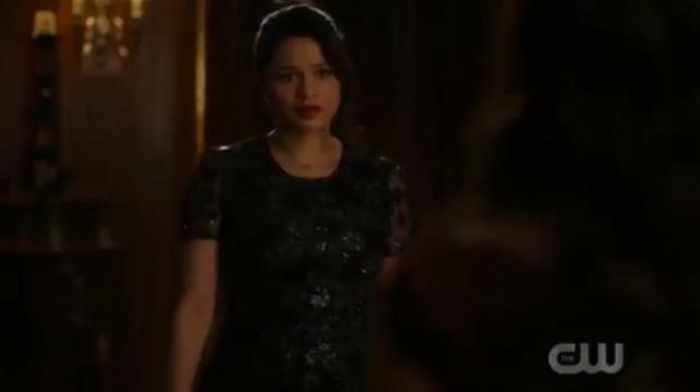Maje Se­quin Dress worn by Mel Vera (Melonie Diaz) in Charmed Season 2 Episode 8