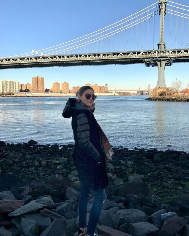 Cara Mila Lisa Down Mink Coat worn by Olivia Palermo Instagram Pic December 9, 2019