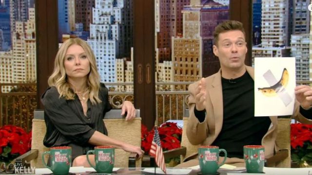 Zadig & Voltaire Black Shirtdress worn by Kelly Ripa on LIVE with Kelly and Ryan December 10, 2019