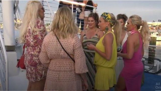 Ramy Brook Yellow Waist Dress worn by in The Real Housewives of Orange County Season 14 Episode 19
