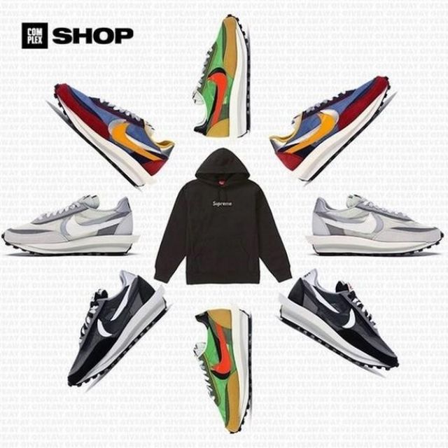 Nike LD Waffle Cardigan Green Multi on the account Instagram of @complex