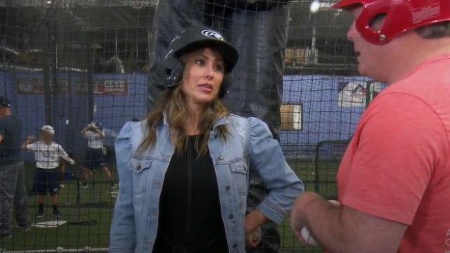 Retrofete Puff Denim Jacket worn by Kelly Dodd in The Real Housewives of Orange County Season 14 Episode 19