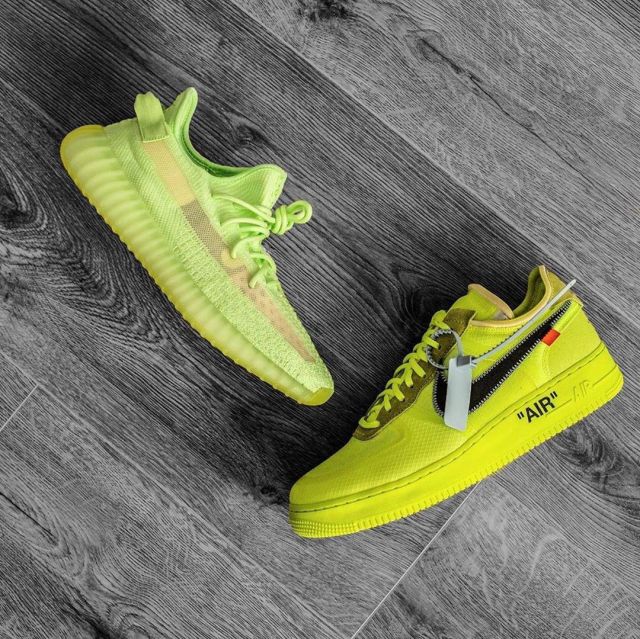 Nike x off white's Air Force 1 en la cuenta de Instagram de @thesolehousefr