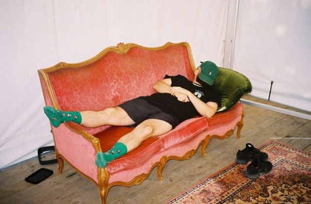 Les chaussettes vertes de Caballero sur son compte Instagram @caballerobxl