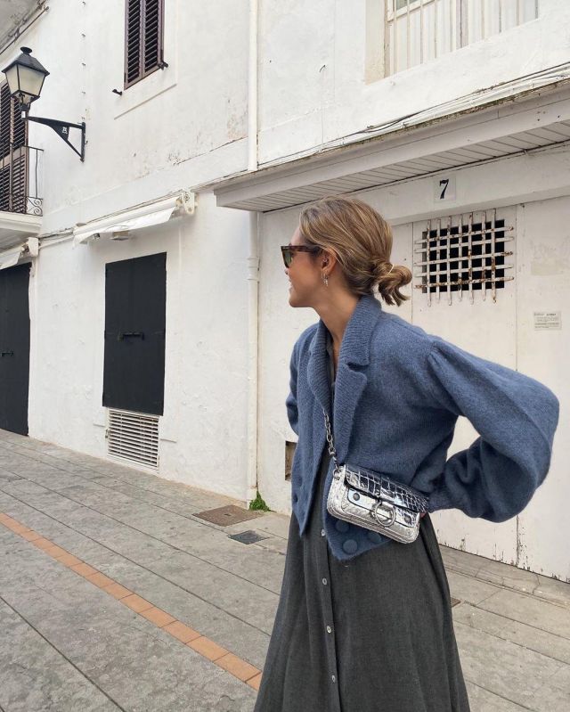 Veste en Alpaga Et de la Laine de Carlota Weber Mazuecos sur l'Instagram account @carlotaweberm
