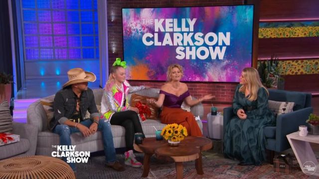 L'amour Hattie Twill Pantalon porté par Candace Cameron Bure sur Le Kelly Clarkson Montrer le 12 décembre 2019