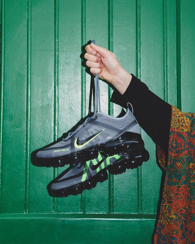 The pair of Nike Vapormax Just Do It on the account Instagram of @run |  Spotern