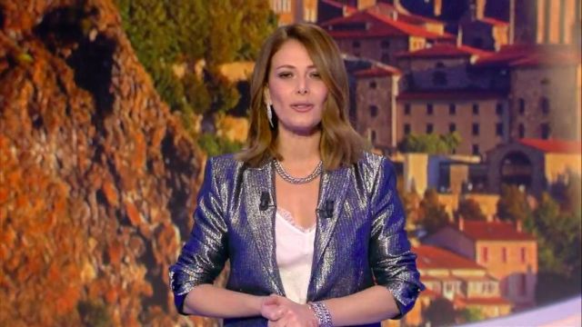 The jacket, tailor fitted metallic of Elsa Fayer in the loto Draw