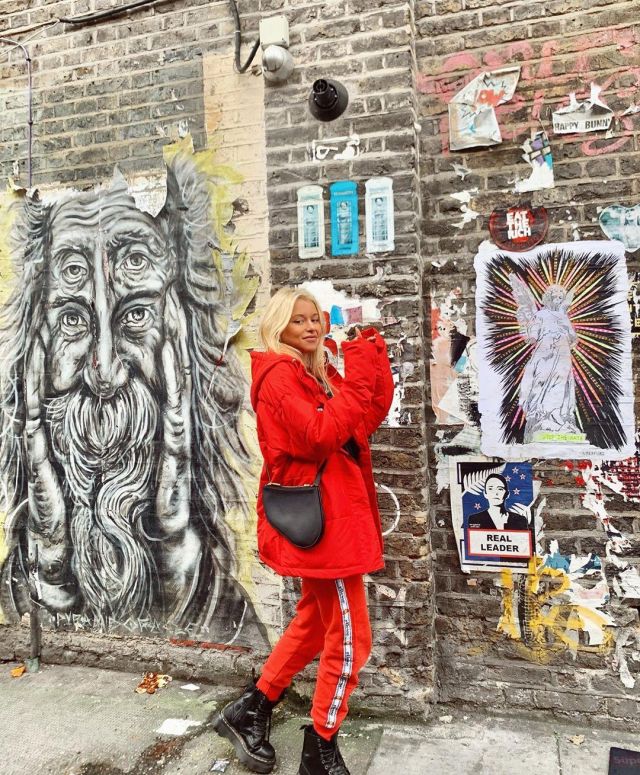 Ellesse Pe­jo Padded Jack­et of Andrea Belver on the Instagram account @andreabelverf