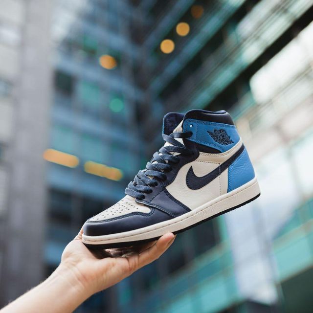 Air Jordan 1 UNC Obsidian worn by mymategym on the account Instagram of @mymategym 